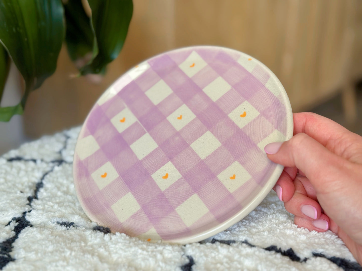 Assiette damier ♡