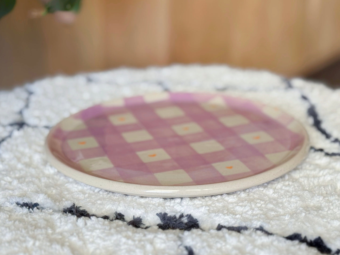 Assiette damier ♡