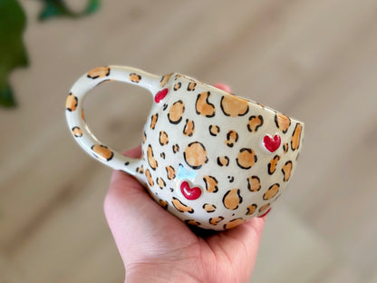 Tasse léopard personnalisable