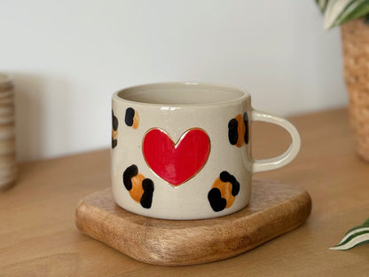 LOVE - Tasse léopard