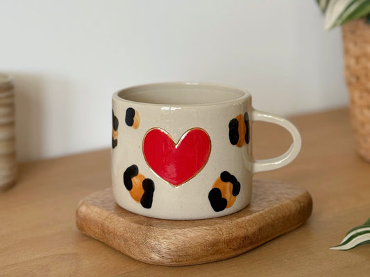LOVE - Tasse léopard