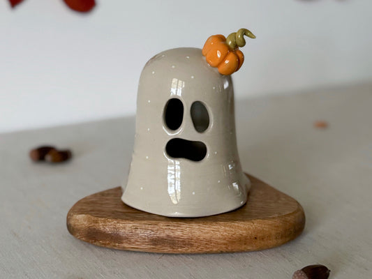 PRÉCOMMANDE - Photophore fantôme - citrouille